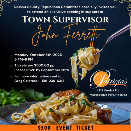 Evening in Support of Town Supervisor John Ferretti – Event Ticket